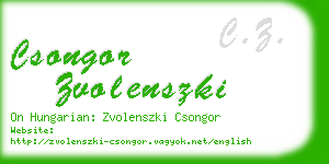 csongor zvolenszki business card